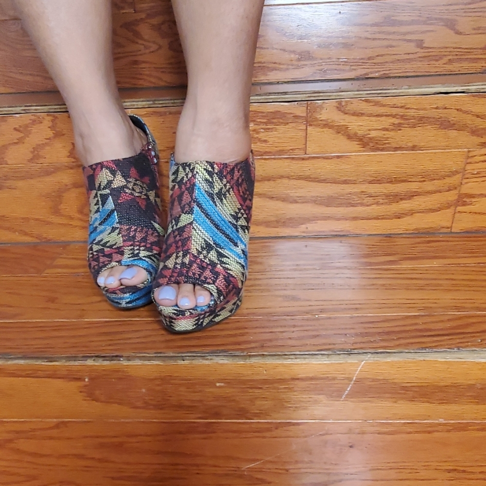 Colorful Wedge Booties - Picture 2 of 8